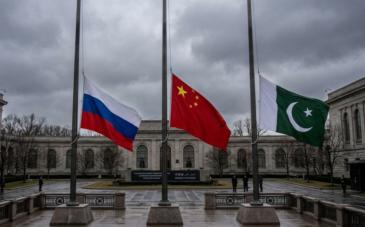 #BREAKING: National flags of China, Russia and Pakistan will be lowered to half-mast in solidarity with Iran.
