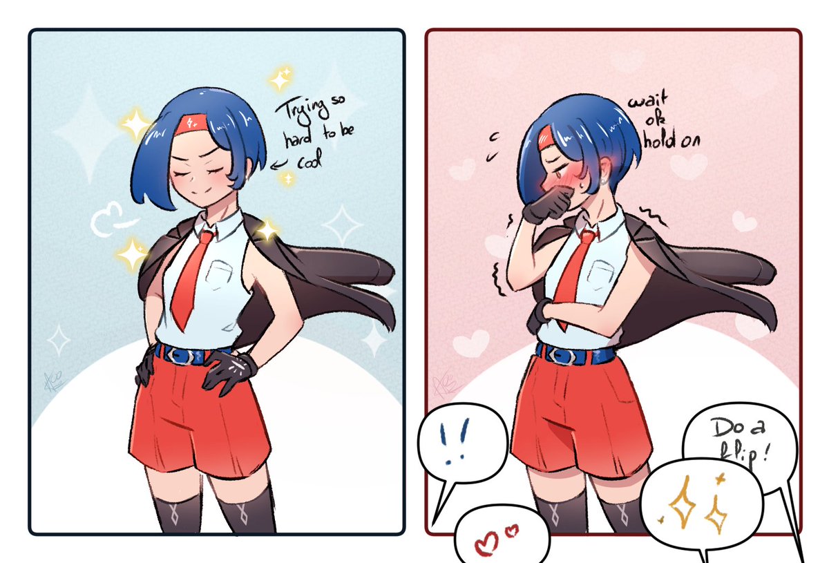 I really didn't expect all the positive feedback, on the stream or here! I'm very thankful 🥹💙 !
As a bonus I hope you all know her confidence is all fake and she easily crumbled under the attention