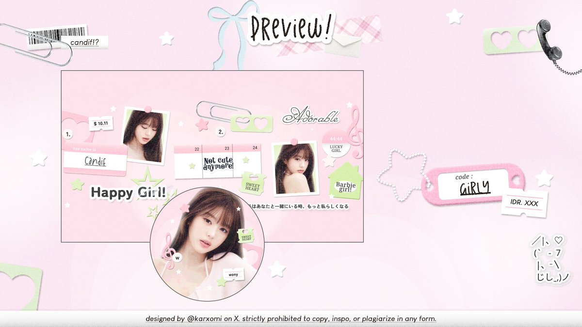 help repost 🧸

haloo! candif openk spesial optip layout
pricinya bisa cek di alt yahh.. pssst bisa
buat halu juga xixixi. kalo mau jajank di
dm boleh banget ya! makasihhh 🪞

#zonauang #zonaba