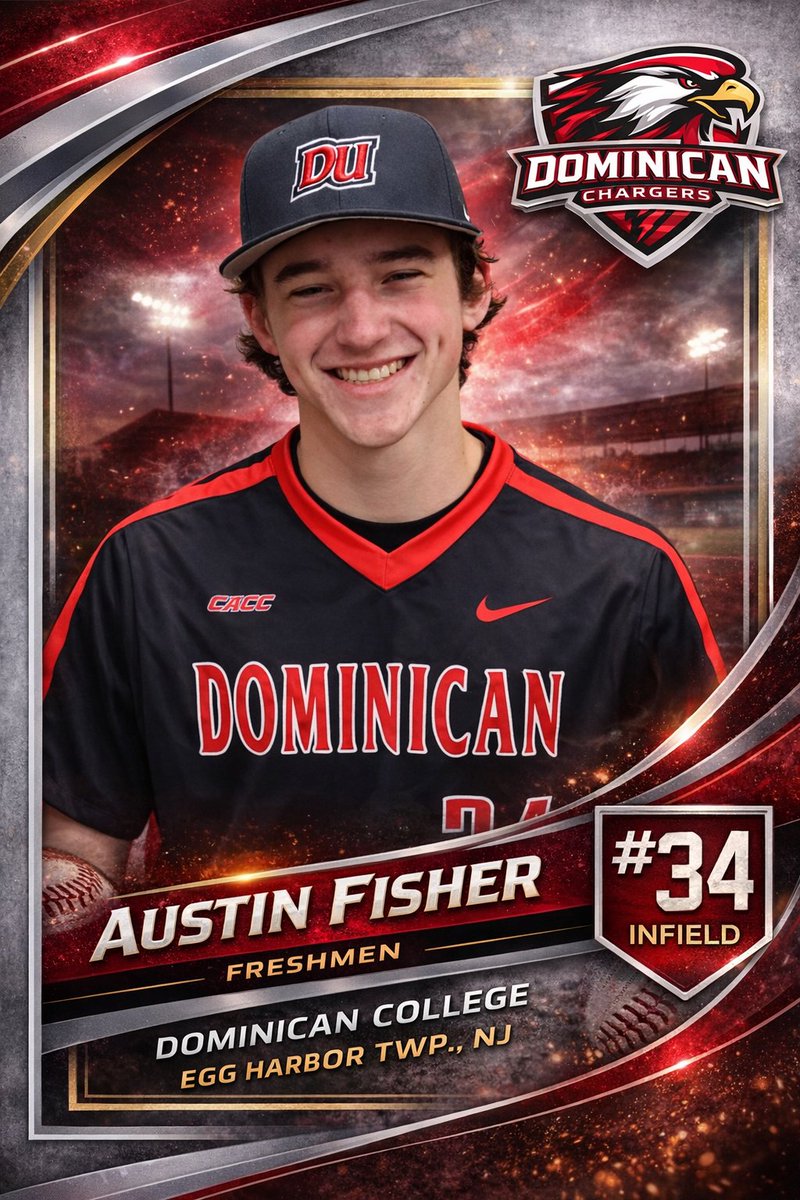 EHTHSbaseball's tweet image. Continuing our Collegiate Alumni Spotlight is Austin Fisher, a Freshman Infielder at Dominican University of New York (DII). Best of luck to Austin and his Chargers teammates this season!
#EHTBaseball #EHTPride #AlumniSpotlight ⚾