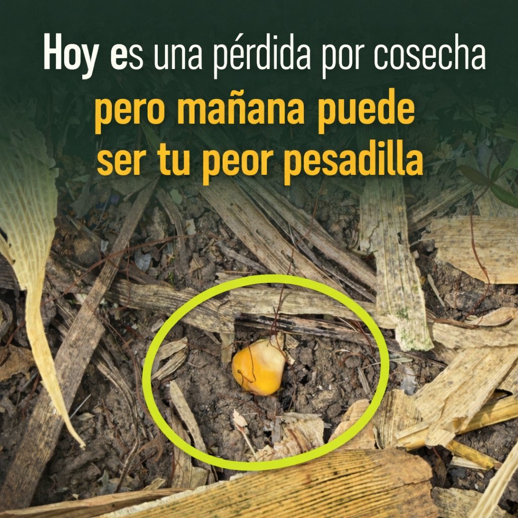 AgroConceptos's tweet photo. 🌽 Este granito amarillo que ves en el suelo... el año que viene puede ser tu peor pesadilla.

Después de la cosecha, el lote queda así: rastrojo seco, tierra suelta y — si mirás bien — algún grano de maíz perdido entre los restos. Parece inofensivo. No lo es.

Hoy es un grano. Mañana es una maleza.

Y no una maleza cualquiera. Si el año que viene sembrás soja en ese lote, ese maíz va a nacer espontáneo entre tus plantas, compitiendo por agua, luz y nutrientes. 

¿Y por qué tenés que saber exactamente QUÉ maíz se sembró?

Porque no todos los maíces se controlan igual. 🚫

Los híbridos modernos tienen eventos tecnológicos — modificaciones genéticas que los hacen tolerantes a distintos herbicidas. El problema: ese maíz guacho hereda esas tolerancias. Y si no sabés con qué evento fue sembrado ese lote, podés tirar plata en productos que no van a funcionar.

El menú de eventos que se siembra hoy en Argentina y lo que eso significa para el control del guacho 👇

➡️ RR (Roundup Ready): tolerante a glifosato. Si aplicás glifo solo, no te lo baja. Necesitás combinar con un graminicida del grupo FOP o DIM.

➡️ VT3PRO: tolerante a glifosato + protección Bt contra insectos. Mismo problema que el RR para el control de guachos.

➡️ Viptera 3 / Agrisure Viptera: tolerante a glufosinato de amonio + Bt mejorado (con proteína Vip3Aa). El glufosinato tampoco te lo va a controlar.

➡️ PowerCore / PowerCore Ultra: tolerante a glifosato + glufosinato + Bt. Dos herbicidas que quedan afuera del arsenal de golpe.

➡️ PowerCore Enlist: tolerante a glifosato + glufosinato + haloxifop (los FOP) + 2,4D. Cuatro modos de acción bloqueados al mismo tiempo. Este es el caso del maíz de las fotos. Querés tirarle glifo → no funciona. Glufosinato → no funciona. Haloxifop → no funciona. 2,4D → no funciona. ¿Con qué lo controlás? Con cletodim o quizalpop, graminicidas del grupo DIM — pero solo si previamente verificaste que el evento NO tiene tolerancia a esos principios.

➡️ CL / Clearfield: tolerante a imidazolinonas (imazapir, imazetapir). Si en ese lote usás Cleaner o Pivot pensando que "le tiro algo distinto", tampoco te funciona.

¿Qué hay que hacer entonces?

✅ Registrá lote por lote el híbrido sembrado y su evento tecnológico. La bolsa de semilla lo dice. Si no la tenés, preguntale al proveedor o al asesor.

✅ Antes de definir el plan de herbicidas para la próxima campaña, cruzá ese registro con las opciones disponibles.

✅ Consultá con tu asesor agronómico cuál es la mezcla correcta para ese evento puntual, en ese lote puntual.