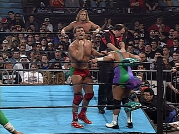 wrestle_hist's tweet image. 3/1/1998  

Jerry Lynn &amp;amp; Chris Chetti defeated The F.B.I at Living Dangerously from the Asbury Park Convention Center in Asbury Park, New Jersey.  

#ECW #LivingDangerously #JerryLynn #ChrisChetti #TheFBI #FullBloodedItalians #LittleGuido #Nunzio #TracySmothers