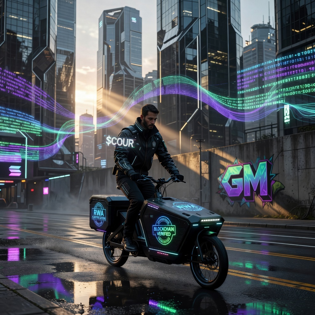 GM! Coffee ready? Packages loaded? ☕📦

Let's deliver some RWAs and stack some $COUR. 

Solana-speed logistics starts NOW. 🚚💨

#logistics #web3 #gigworkers #solana #couriers