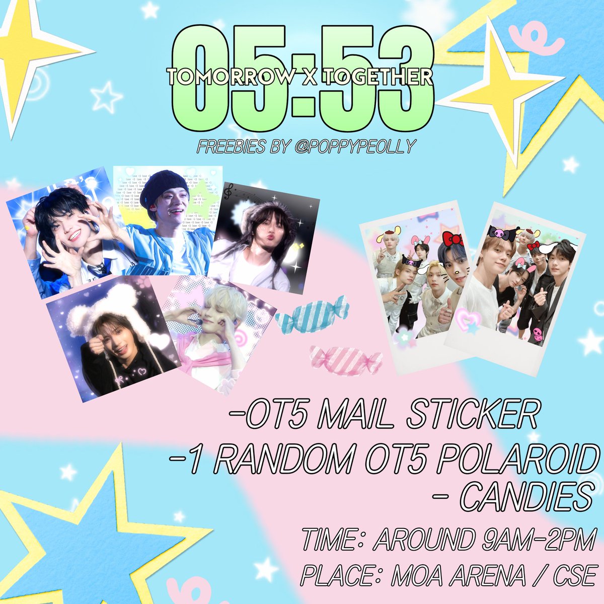 𓂃˖˳·˖ ִֶָ ⋆★⋆ ִֶָ˖·˳˖𓂃 ִֶָ
TXT Dunkin' Wonders 5:53
freebies by: <a href="/poppypeolly/">Peolly is seeing TXT!𖤐| BNS MODE</a> 
        
⭐like, rt, follow
⭐ 1:1 only or 1:2 (limited qty)
⭐ for trades dm me  
⭐ Follow me for time &amp; loc updates
⭐ dm for insta 

#TXT #DunkinPH_WondersAt553 #DunkinPH_TXT