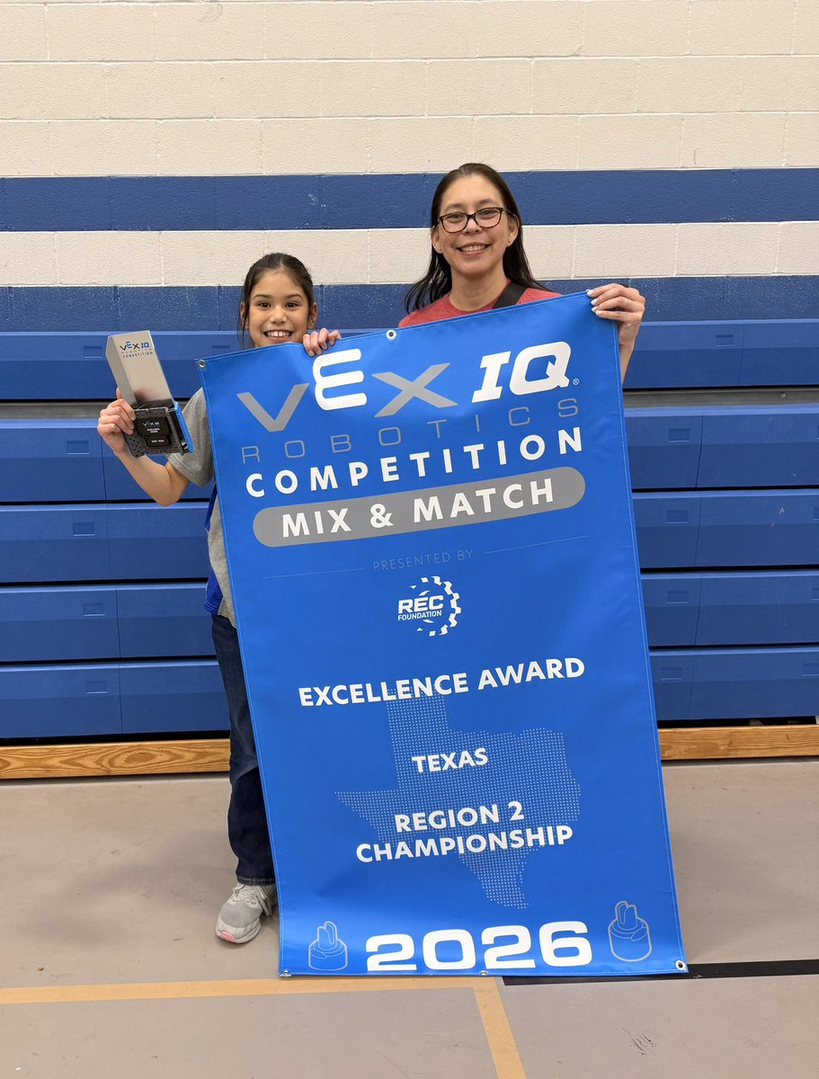 peteli12's tweet photo. @ReinhardtRams Robotics are the All Around Excellence Champions, the TOP award at Regionals proudly representing Dallas ISD! 🎉Their long hours of building, coding, driving, strategizing, and notebooking paid off!
Next stop: #VEXIQ Worlds! 🌎✨
Proud mom and principal! 💙🐏 https://t.co/qgXnVQJIWi