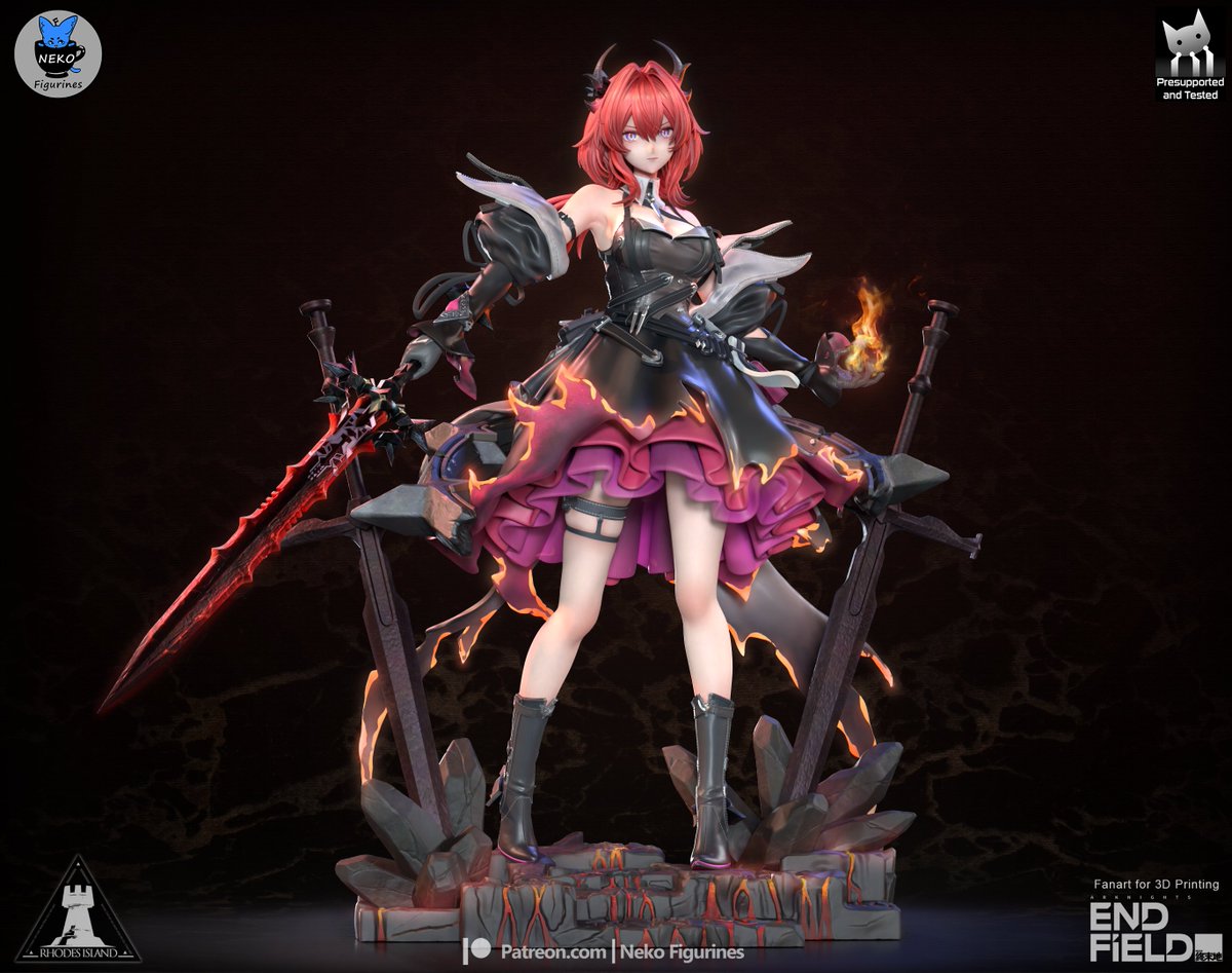 NekoFigurines's tweet photo. Laevatain figure is complete 🔥

#ArknightsEnfield #Endfield #エンドフィールド https://t.co/mYE5IPM23e