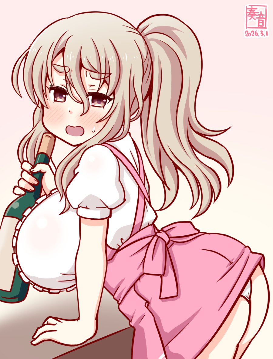 「あぁ、はいぃ～ Zara姉様ぁ、心配しないでぇ～?
 Pola、勤務中はお酒はもちろん飲みません。
 ねぇ～、提督ぅ～?」

#艦これ版真剣お絵描き60分一本勝負_20260301
#ポーラ 