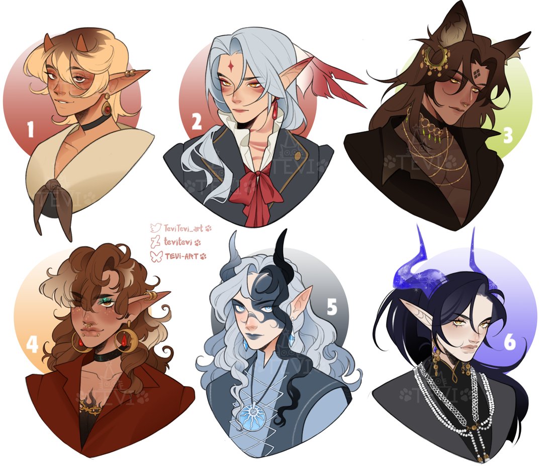 TeviTevi_art's tweet photo. 🌿Busts #adoptes auction!

☀️Price (each):☀️
💍sp1: $65 (bust) 
👑sp2: $240 (sp1+Full body)

❗️Payment only via boosty/Hipolink❗️

💜Please, DM or comment to claim!💜
💗Your RTs help me a lot! Thank you very much!💗

#adoptauction #customcharacter #DnD https://t.co/IIpnPVuBKK