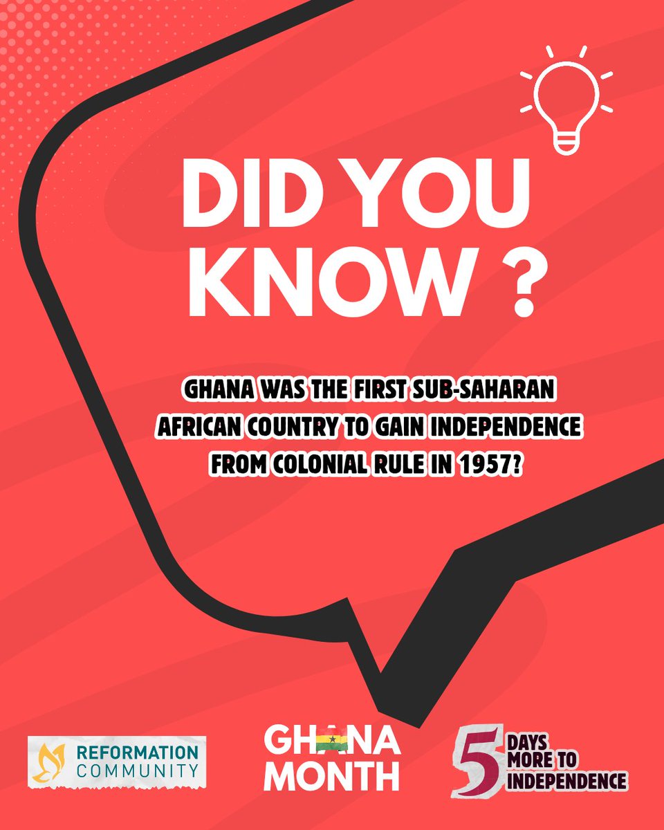 reformationgh's tweet image. 5 DAYS MORE TO INDEPENDENCE 💃🏽🇬🇭
The countdown is on. Let’s celebrate our history, our heroes, and our heritage. 

#GhanaMonth #5DaysToGo #ReformationCommunity #Booksvilleghana
