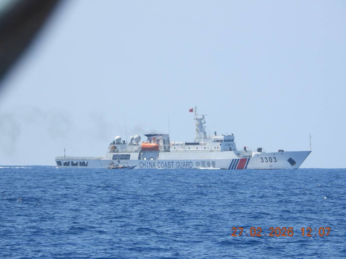 jaytaryela's tweet photo. For context, Bajo de Masinloc is a triangular coral reef/atoll located approximately 124 nautical miles west of Luzon in the Philippines and 448 nautical miles from mainland China. Under the 2016 arbitral award, it is classified as a rock that generates only a 12-nautical-mile territorial sea, with no entitlement to an exclusive economic zone or continental shelf. 

Its surrounding waters thus lie within the Philippines' EEZ, extending 200 nautical miles from its baselines, granting the Philippines sovereign rights over living and non-living resources. The tribunal explicitly rejected China's "nine-dash line" claims as incompatible with UNCLOS, finding no valid basis for historic rights extending beyond the Convention's framework.

China's Coast Guard presence, along with its maritime militia vessels, at Bajo de Masinloc is therefore unlawful and constitutes not legitimate maritime law enforcement but aggressive harassment of Filipino fishermen who hold full rights to fish and access these resources. 

PRC must abandon the illusion of territorial waters there—consult your charts and revisit UNCLOS. Furthermore, Deputy Spokesperson Guo Wei's account contradicts China Daily's own narrative that the "CCG drove away Philippine vessels that illegally intruded into China's territorial waters," essentially admitting to the bullying of Filipino fishing boats not only by CCG vessels but also by the Chinese maritime militia, whose existence Beijing continues to deny despite evidence of its role in these operations.