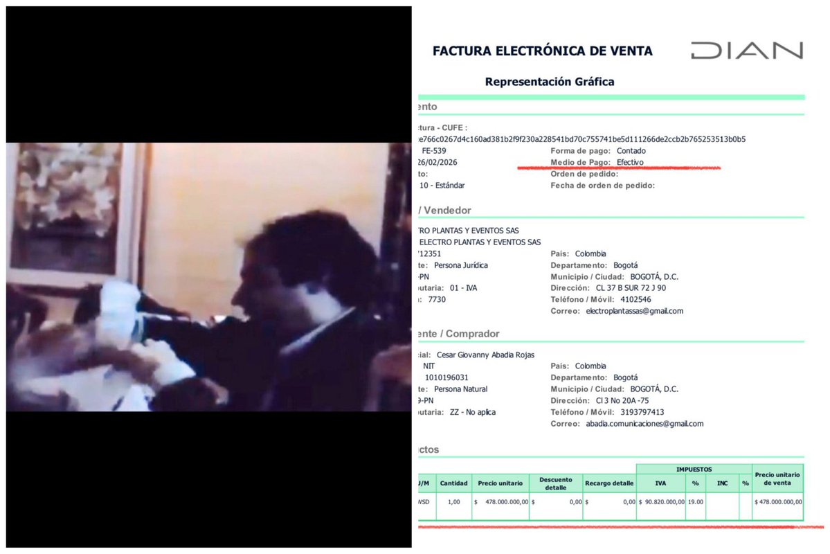Varías denuncias: la tarima del evento de Petro del jueves en Plaza de Bolívar con “equipos territoriales” fue la misma del viernes en el cierre del <a href="/PactoCol/">Pacto Histórico Oficial</a>. Y la pagaron con $478 millones en efectivo 💰.
¿A quién le aprendieron eso, @PetroGustavo? #SiGanaCepeda sería peor 🫠