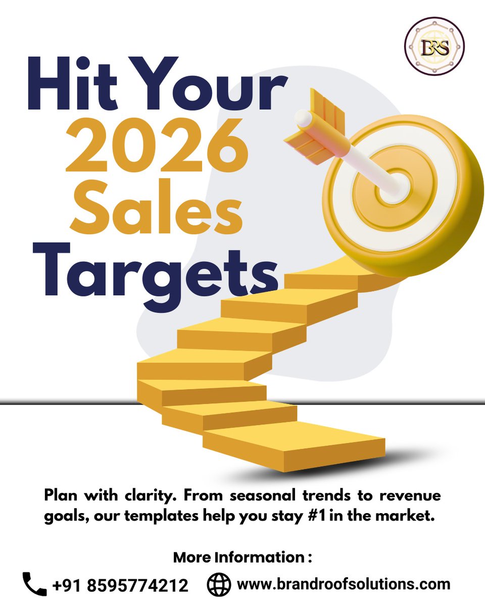 BRSSolutions's tweet photo. 🎯 2026 is not just another year… it’s your TARGET year!

Stop guessing. Start planning.

📞 +91 8595774212
🌐 https://t.co/dsqpvI5r2L

#Sales2026 #BusinessGrowth #TargetAchievers #SalesStrategy #BrandRoofSolutions #EntrepreneurMindset #ScaleUp #RevenueGrowth https://t.co/011pv1WJKO