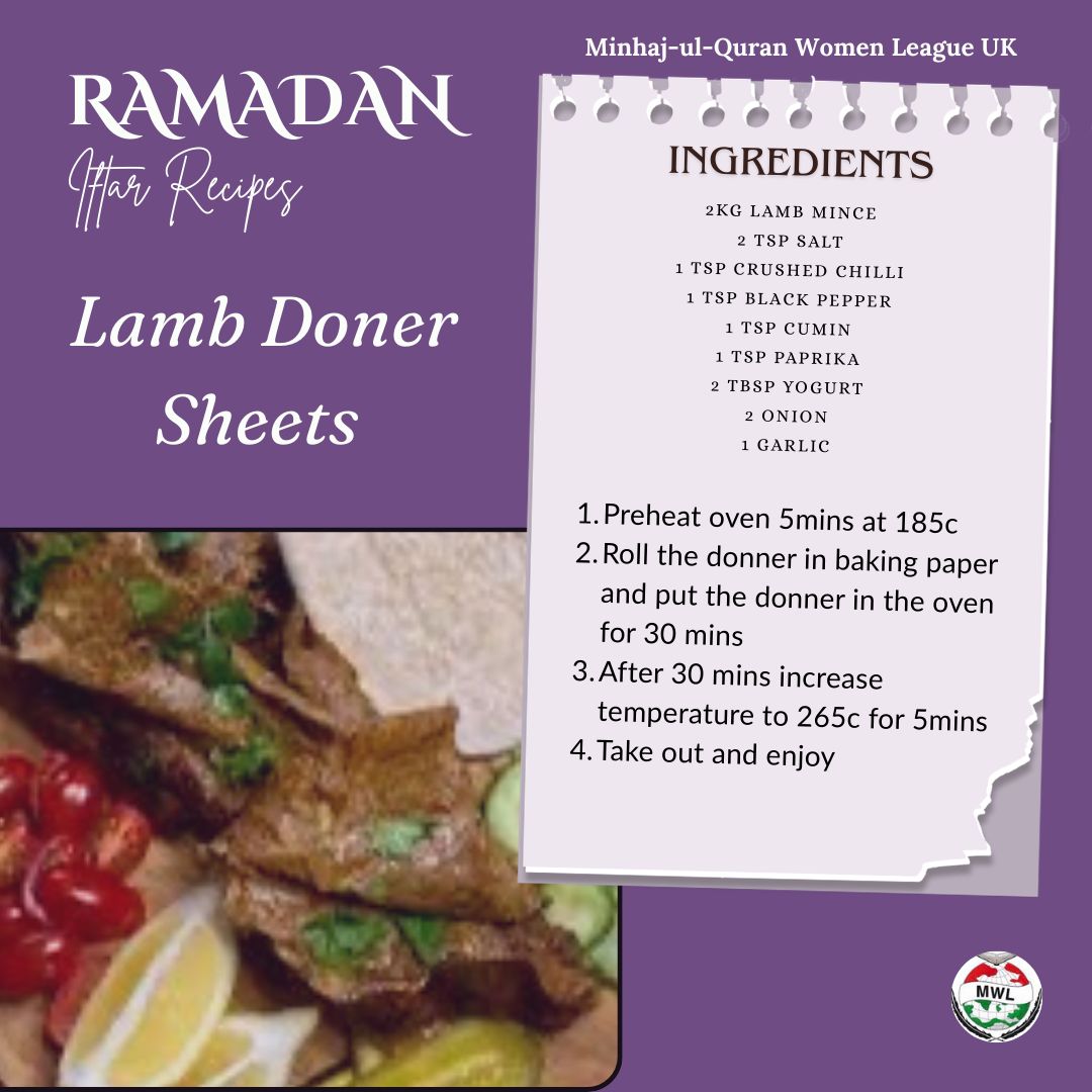 MinhajWL_UK's tweet photo. #RamadanKareem2026
#recipe #food #cooking  #instafood #yummy #homemade #delicious 
#Patience #Spirituality
#SpiritOfRamadan
#BlessingsOfRamadan
#RamadanReflections
#MinhajWomenLeagueUK https://t.co/klnuEq7mxa