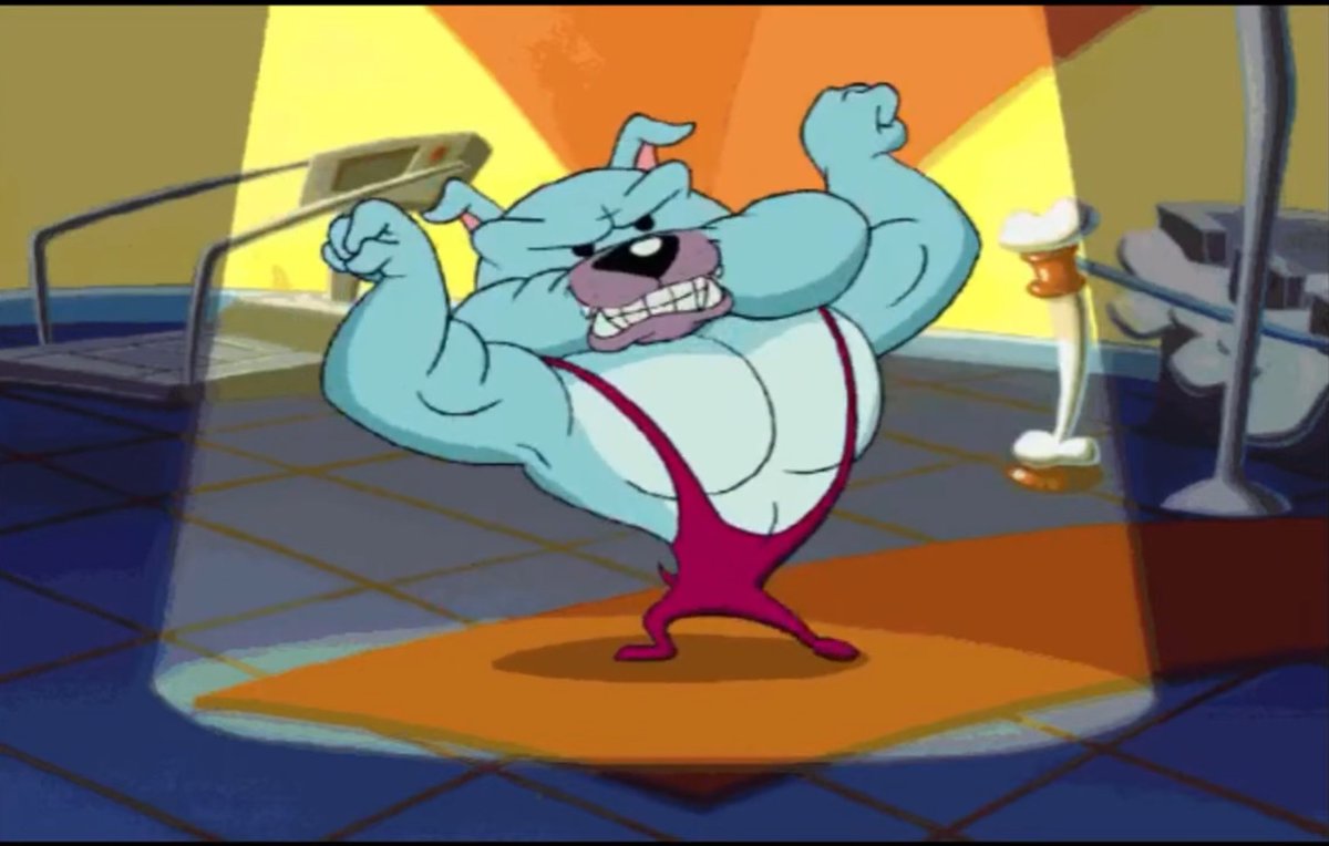 lanajhonpual's tweet photo. Jim the bodybuilding bulldog 🐶💪🏽 #Toonstruck https://t.co/soMVmguv4y