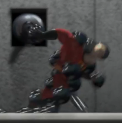 GabbingGreg's tweet photo. There's something about watching a super-strong hero run with both his hands totally gummed up - his two biggest weapons completely disabled almost effortlessly, forcing him to run in such an awkward manner, with his arms spread apart at his sides, leaving his chest so vulnerable https://t.co/bYYlPBW78H