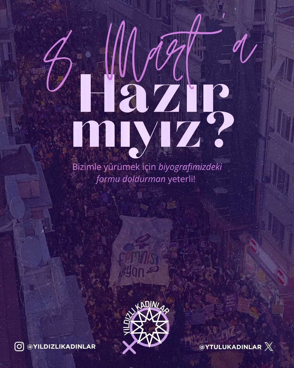 Biyografideki formu doldur, 8 Mart’ta buluşalım 💜