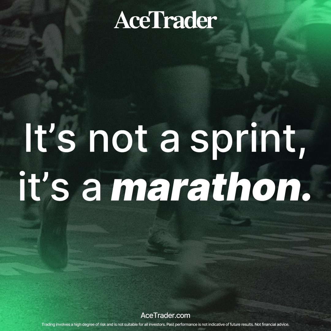 AceTrader's tweet photo. Trading crypto through weekend volatility is an endurance sport. 

It is not about sprinting to a quick profit. It is about pacing yourself, managing your risk, and having the stamina to survive the market chop. 

If you are burning out trying to trade your personal savings, you need to change your setup. 

AceTrader gives you the capital and the framework to go the distance.