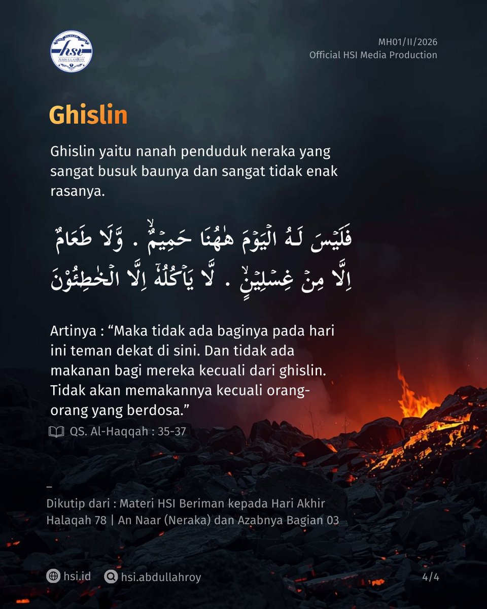 hsiabdullahroy's tweet photo. Di neraka, Allah menyebutkan makanan. Bukan untuk mengenyangkan. Bukan untuk menguatkan. Tapi sebagai bagian dari adzab. Dzari, Zakkum, dan Ghislin adalah tiga di antara makanan penduduk neraka. https://t.co/DzBhjhOEL1