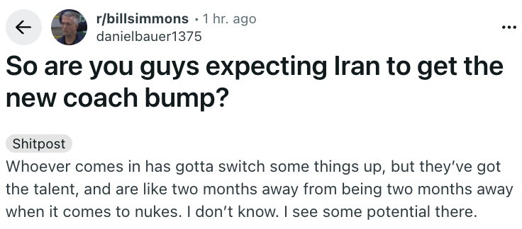 The r/BillSimmons Podcast tweet media