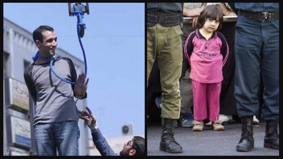 Şehit dediğin köpek hak ettiğini buldu. Neredeyse hergün bu resimdeki gibi masum Kürtleri darağacına götüren o zalim mollaları ve rejimini savunmak ve yasını tutmak da sizin gibilere kalıyor. Zerre şaşırtmıyorsunuz. 
#Iran #Tehran #Khamenei #savas #Rojhelat