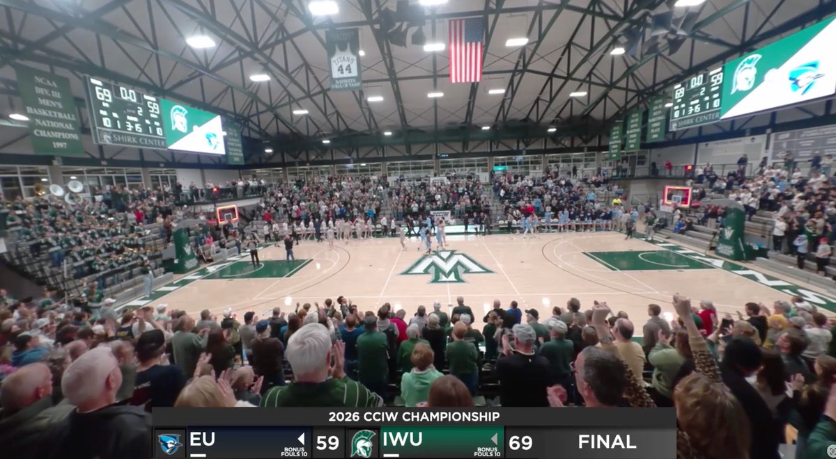 2,210 at <a href="/IWUBasketball/">Illinois Wesleyan Basketball</a>'s Shirk Center was the largest crowd in NCAA Division III MBB yesterday.

It was more than every NCAA Division II game played yesterday except one - Black Hill St vs Colorado Mesa (2,274).

And while I don't have the data, I suspect 2,210 was more than