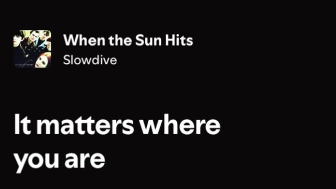 As the sun hits, she'll be waiting. (1993)