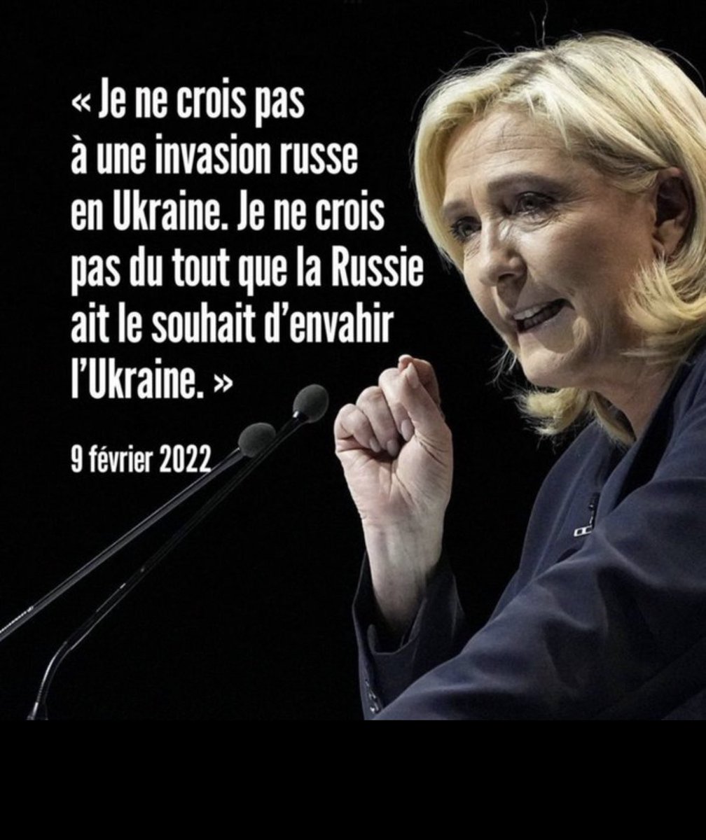 <a href="/MLP_officiel/">Marine Le Pen</a> Mme Le Pen, la géopolitique pour les nuls. Electeurs, sortez le RN de la vie politique française. C'est une aRNaque consteRNante