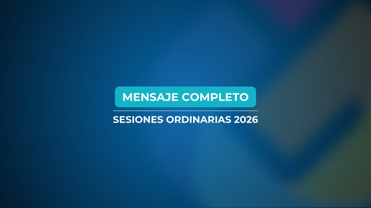 MENSAJE 53° PERÍODO SESIONES ORDINARIAS

🔗 bit.ly/MensajeSesione…