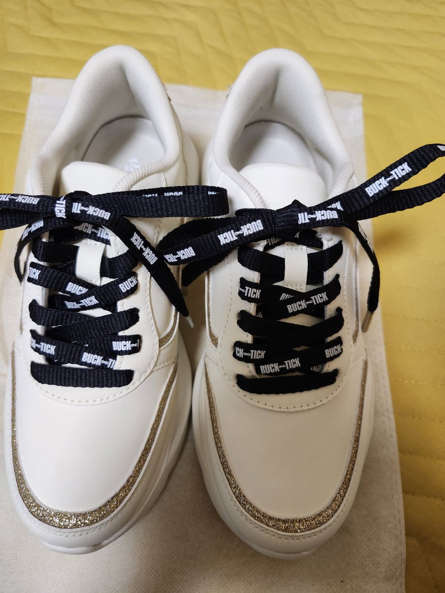 新しい靴にBUCK-TICKシューレースつけた！