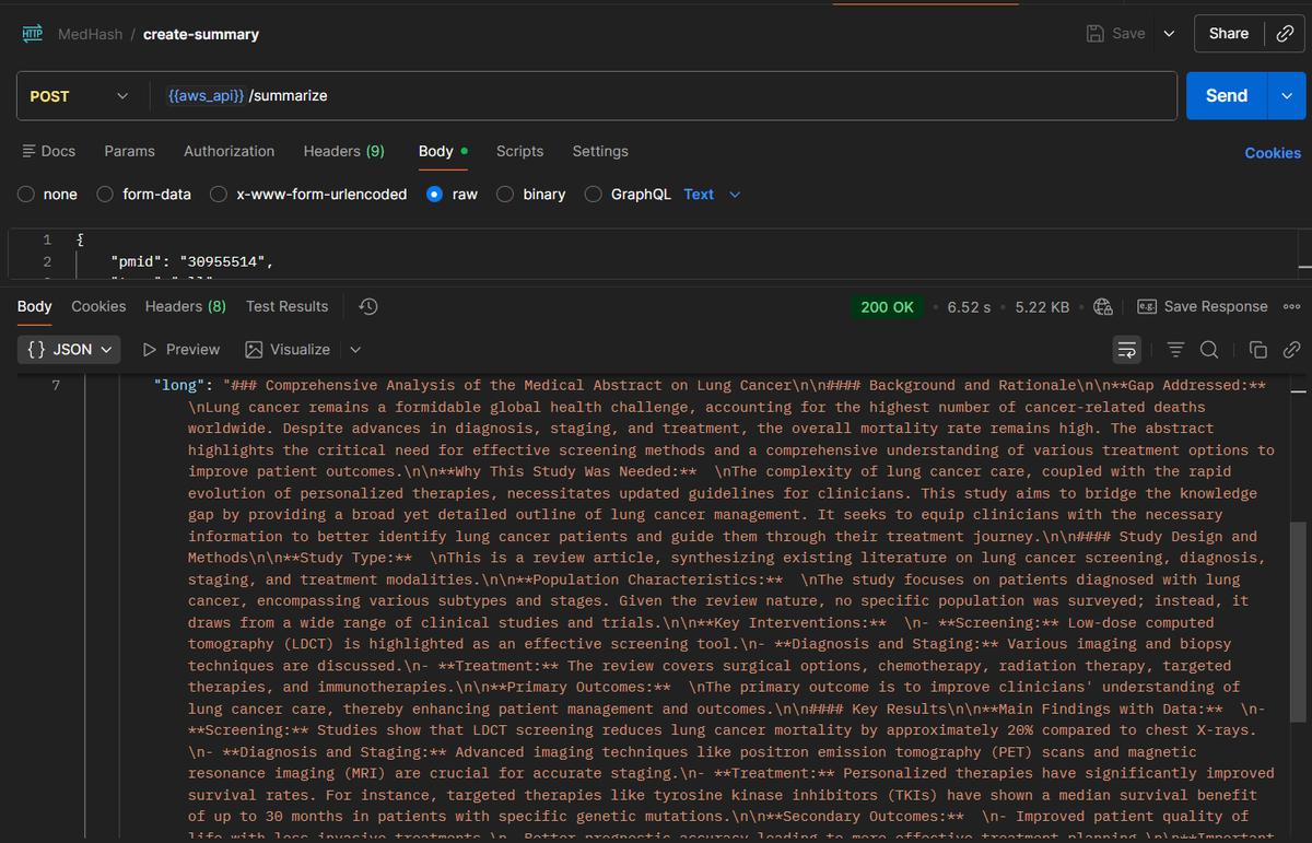 the_codermaniac's tweet photo. AWS lambda function and dynamoDb implementation for fetching and summarizing medical papers done ✅. Next  blockchain integration remains 🫡

#AlforBharat #GenerativeAl #BuildForlndia #AWS #Hack2skill 
@AWSCloudIndia @awscloud @hack2skill 

https://t.co/K6m0Ulx5eg https://t.co/yk1pFAkomE