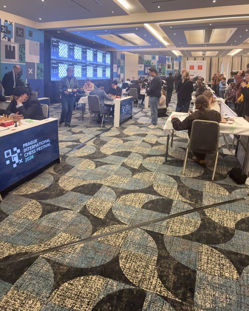PragueChess's tweet photo. Our Futures ambassador @PiaCramling made the first move of Round 5! 🙏
#PICF #PICF2026 #chess #PiaCramling #Futures https://t.co/F0dNWllpeG