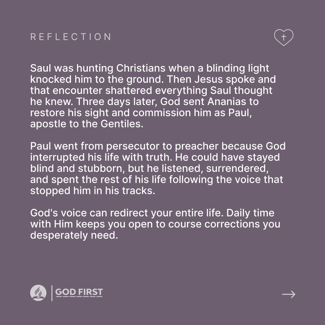 Have you ever had a life interruption? Paul did. He started his trip to Damascus one person, and arrived a completely different person (with a different name even)!

Paul shows us God doesn't change all our plans, but our hearts. Are you willing to let him?