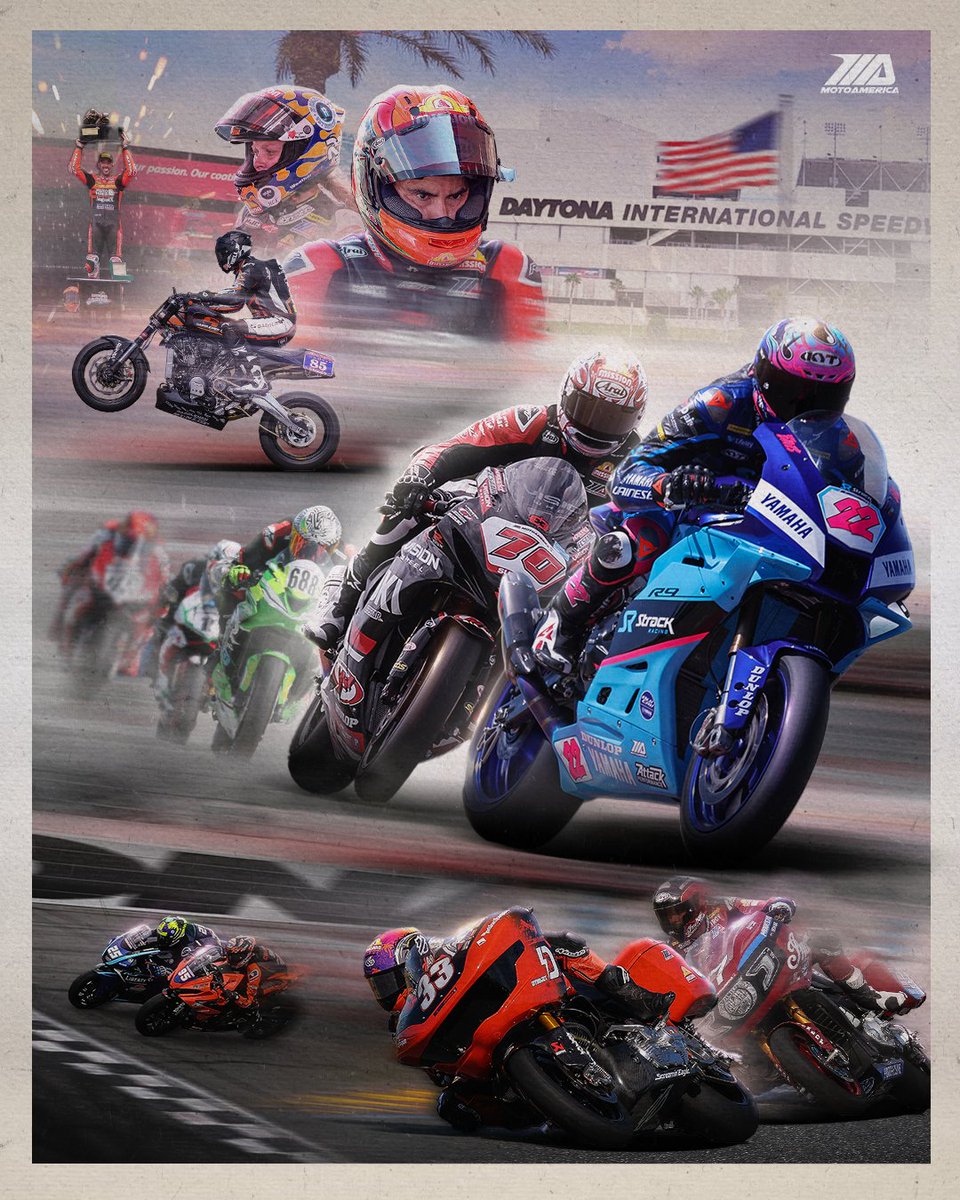 The wait is over. It’s the first RACE WEEK of 2026, let’s roll! 💪 🏍️ 

Stream all races at Daytona LIVE only on MotoAmerica Live+.
Watch the Daytona 200 on Samsung TV Plus on Saturday, March 7 at 12:30 PM ET 🏁 

#Daytona #Daytona200 #BikeWeek #Motorcycle #Motorsports
