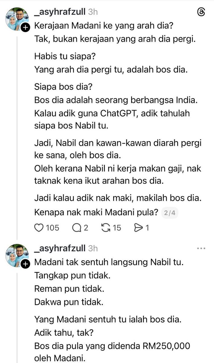 adamyusuf88's tweet photo. Bagus penerangan brother ni bila ada yang tak puas hati terhadap apa yang dilakukan kepada Nabil isu penghinaan agama Hindu dan isu terkini remaja India pijak Al-Quran 

Inilah sentimen yang diperbesarkan untuk menjentik emosi yang tidak sepatutnya kerana boleh menambah amarah. https://t.co/4mab4z3m2o