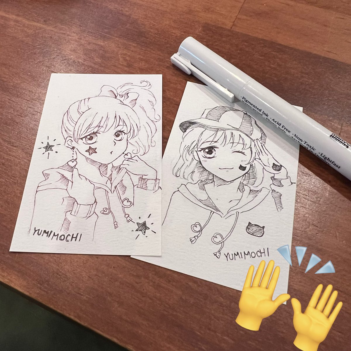 アナログイラスト展 #川崎文具店 お邪魔させていただきサインカード