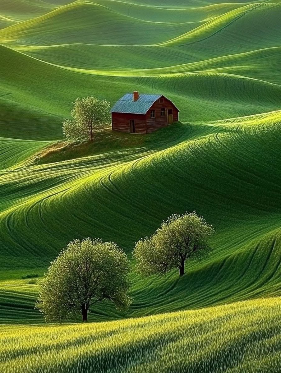 mshafqat72's tweet photo. The rolling hills of The Palouse, Washington 🇺🇸 where golden wheat fields ripple like waves and the landscape looks like a living painting. 🌾✨💛

#Palouse #WashingtonState #USA #NatureBeauty #LandscapePhotography #TravelUSA https://t.co/7YagW7RqVy