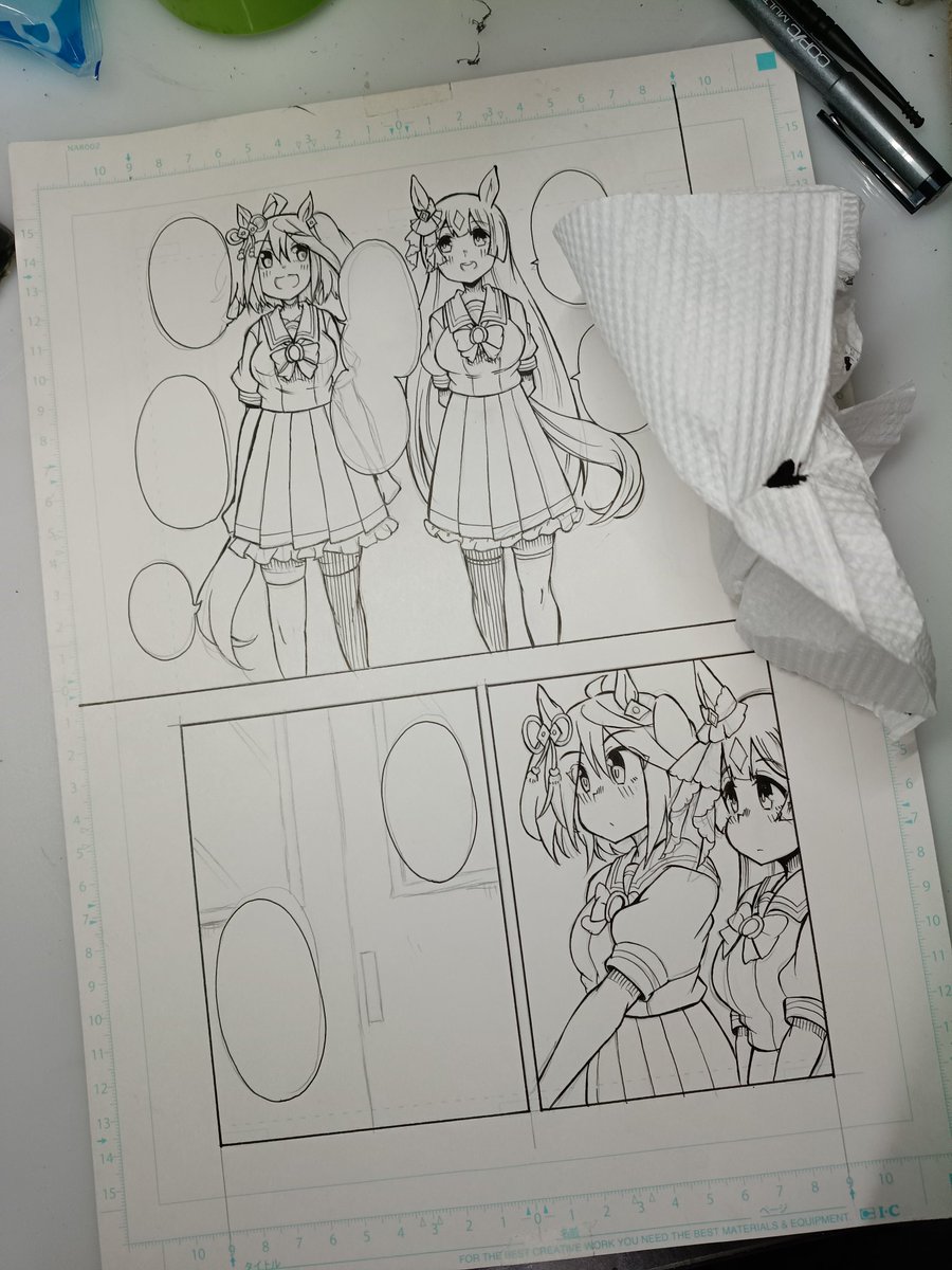 先週日曜のコミティアから帰ってきて1週間、ようやく描けるまでに回復! 