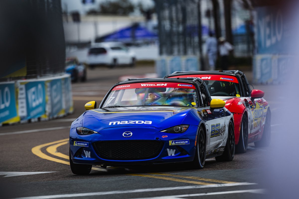 SheaRacing's tweet image. Race 2: 4 PM ET youtube.com/live/wB1yv7QZB… #BSIBuilt @MazdaMX5Cup