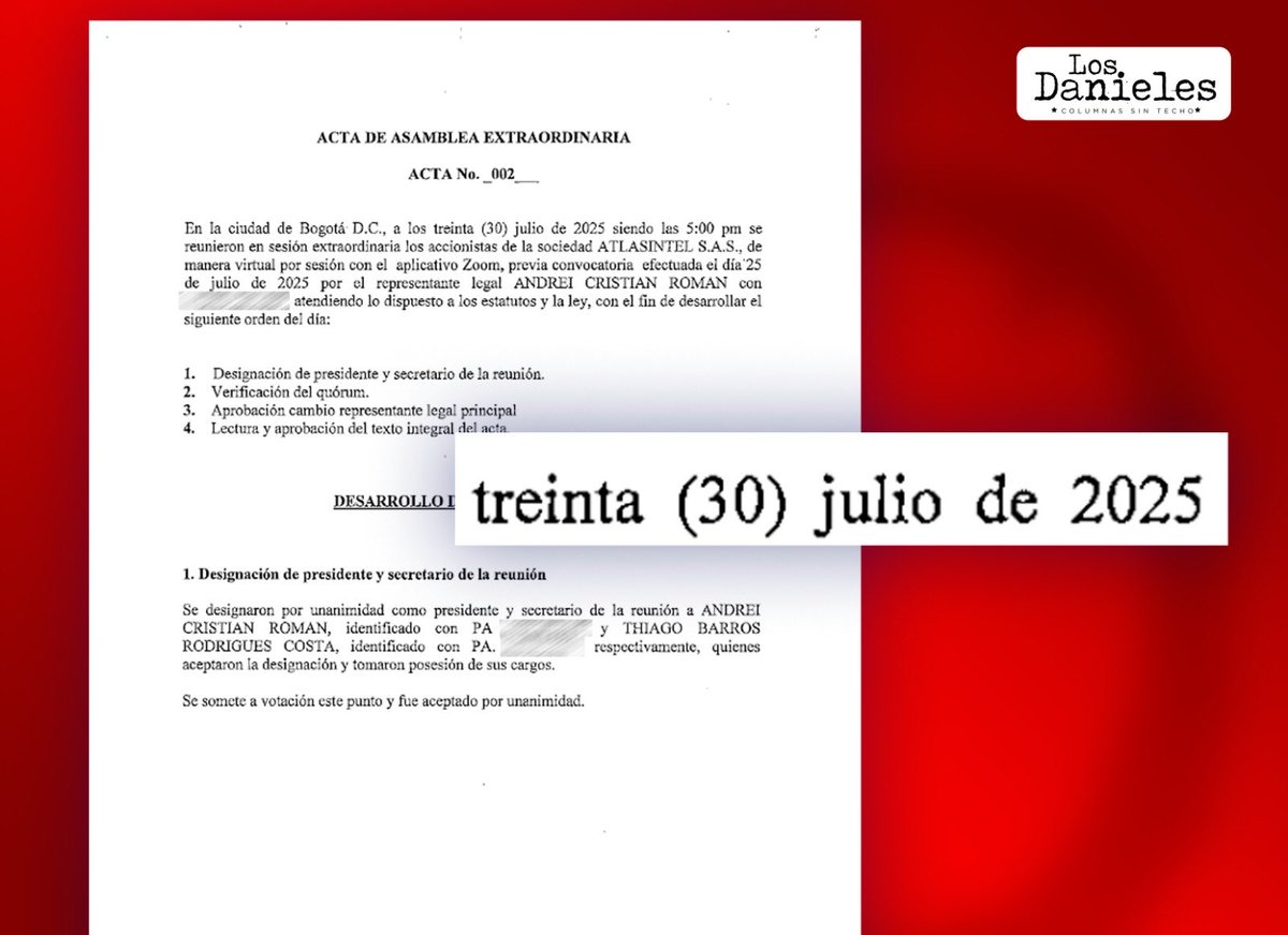 #LaEncuestaAmañada La multinacional brasileña <a href="/atlas_intel/">AtlasIntel</a> no es la responsable en Colombia de sus encuestas, como esta de <a href="/RevistaSemana/">Revista Semana</a>. Responde una pequeña SAS establecida en un apartamento de Medellín y modificada en julio del año pasado, hace apenas 6 meses.