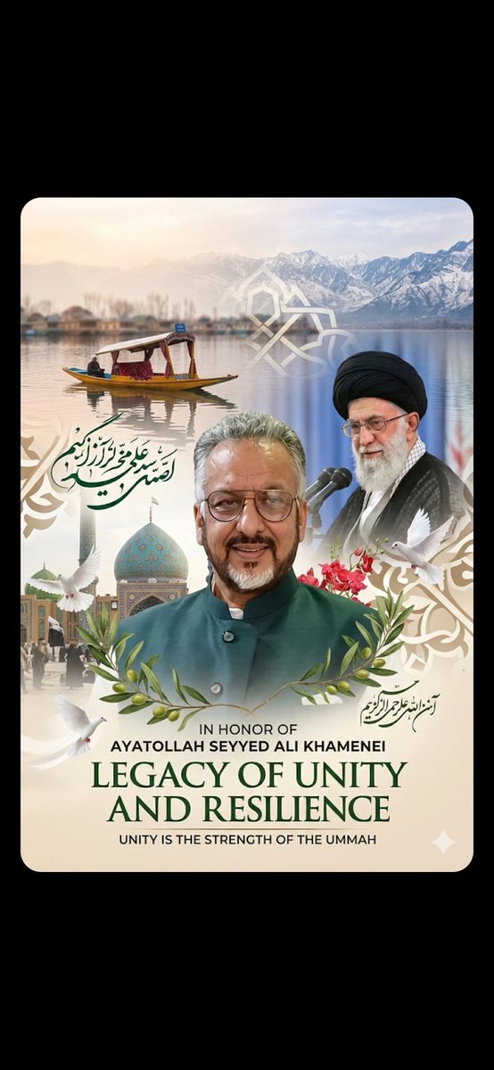 KhalidTufa29's tweet photo. The martyrdom of Ayatollah Seyyed Ali Khamenei is a wound on the heart of the Ummah.
But today, the unity of Shia &amp; Sunni in Jammu Kashmir sends a clear message: we stand together, unbreakable, and steadfast against every force of oppression. https://t.co/sOpH9RbuCv