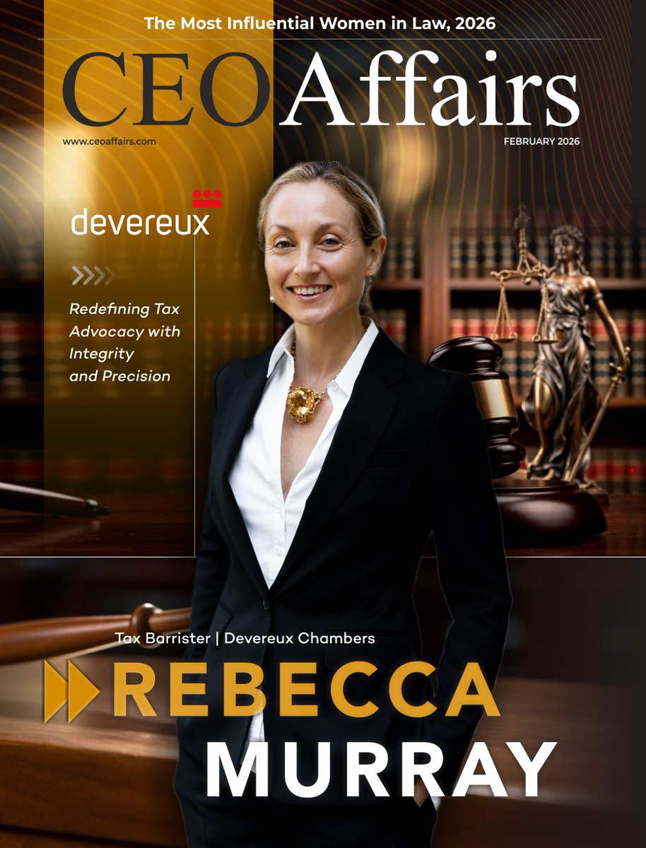 ceo_affairs's tweet photo. Rebecca Murray, Tax Barrister at Devereux Chambers, graced the cover of our latest edition, “𝗧𝗵𝗲 𝗠𝗼𝘀𝘁 𝗜𝗻𝗳𝗹𝘂𝗲𝗻𝘁𝗶𝗮𝗹 𝗪𝗼𝗺𝗲𝗻 𝗶𝗻 𝗟𝗮𝘄, 𝟮𝟬𝟮𝟲”

Article Link: https://t.co/rwv6SW78aI

#ceoaffairsmagazine #latest #edition #WomenInLaw #LegalLeadership #TaxLaw https://t.co/7jsusTr0Tf