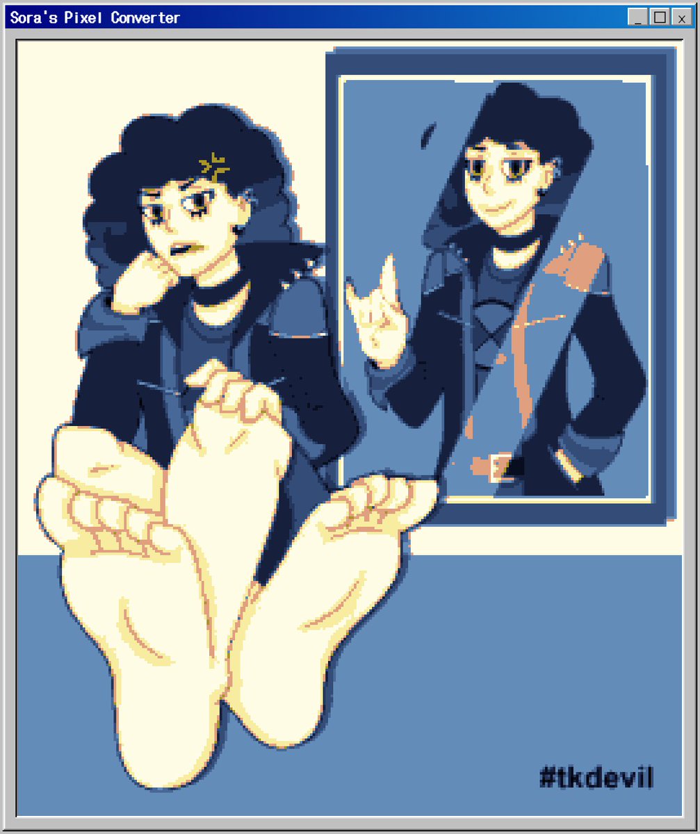 MaryTKDevil's tweet photo. Me dio curiosidad usar este programa~
https://t.co/BHi2QnfMt3👈
Créditos a ⭐️Ameniwa⭐️ quien es artista y quien creó el programa 🥂
#tkdevil #pixelart #footfetısh #fanart https://t.co/jYbRF68ALO