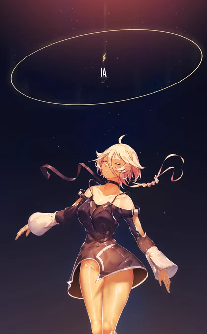 IA:[R] | 大天使環-- (天使の環に霊感の光がこぼれたように、今回の作品が生まれた。) #IA_V6 #IA_R_Art #IA #イア #VOCALOID #イラスト #illustration