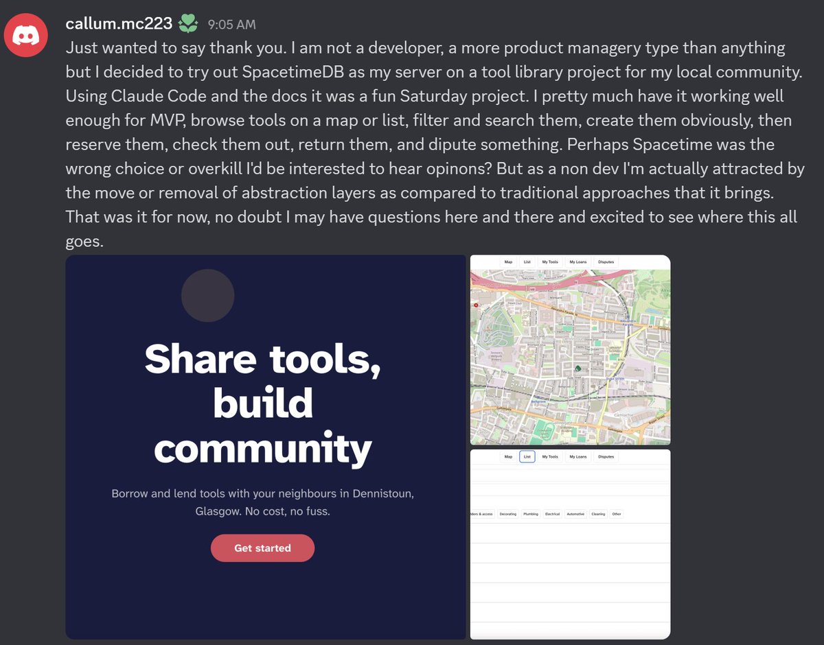 SpacetimeDB tweet media