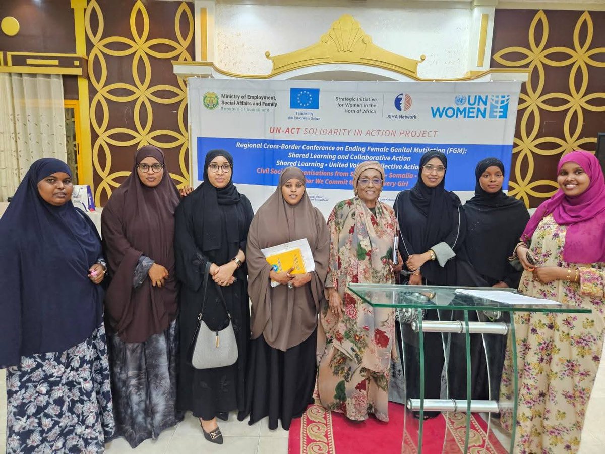 IniskoyO5183's tweet photo. On 28 Feb 2026, IPDO participated in the Regional Cross-Border. Conference on Ending FGM under the UN-ACT “Solidarity in Action” Project. Represented by our Executive Director, Norta Shareif, we reaffirm our commitment to ending FGM and protecting the rights' and dignity's girls. https://t.co/Yebx91SJ0U