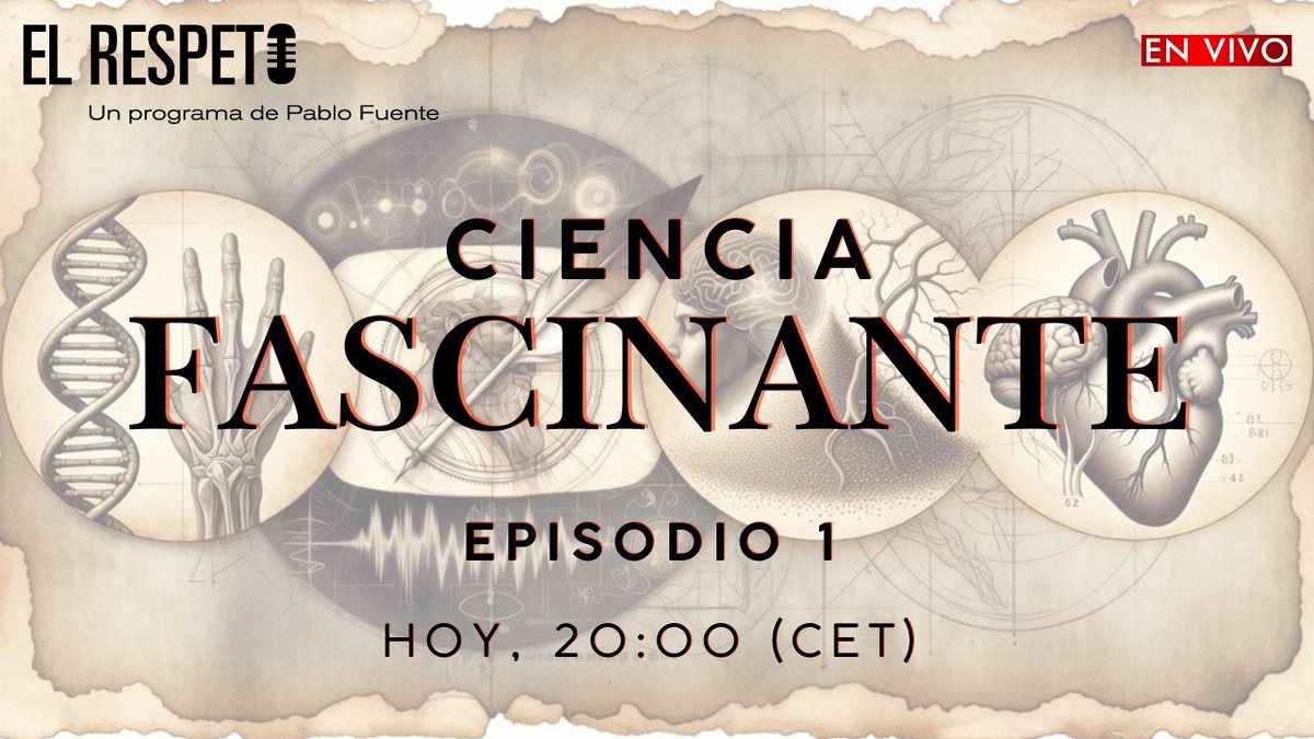 PabloFuente's tweet photo. ¡2 horas para el comienzo!
La ciencia más alucinante como nadie te la había contado. 🔴 EN DIRECTO
https://t.co/D6YMAHx3Q3 https://t.co/zEYruypK4j