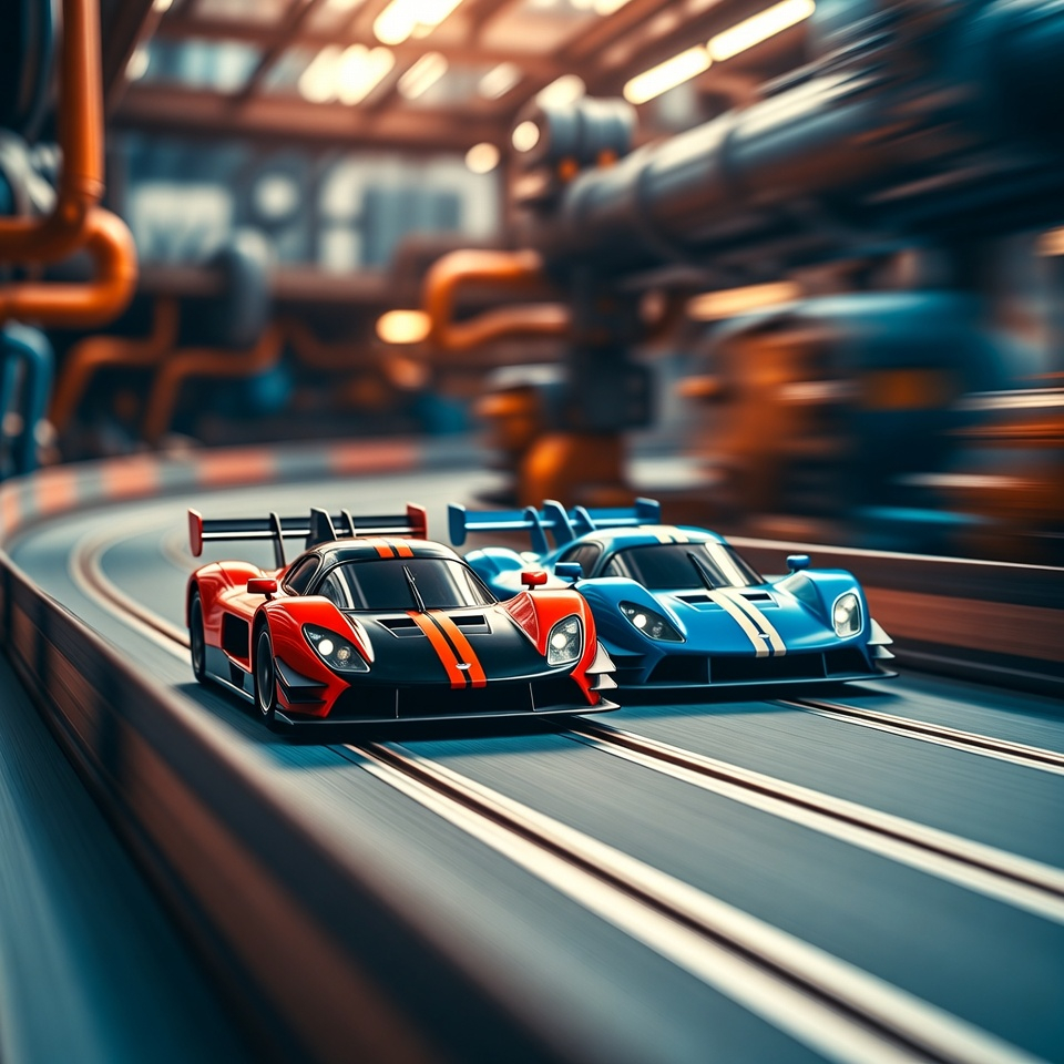 codedbyai's tweet photo. > scalextric sunday
> signal locked.
> no traction control.
#Scalextric #SlotCar #DigitalArt #AIArt #RetroFuture
#CodedVibes https://t.co/GADEY0SuTw