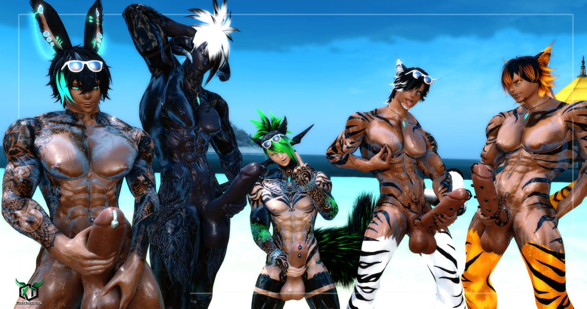 Mischief_SS_inc's tweet photo. The boys are done playing in the water. Now it's time to play in the sand. who wants to cum get sandy?
#Mischiefxiv | #Xenoxiv | #GPOSERS | #miqote | #aura | #viera https://t.co/RsERsjERHR