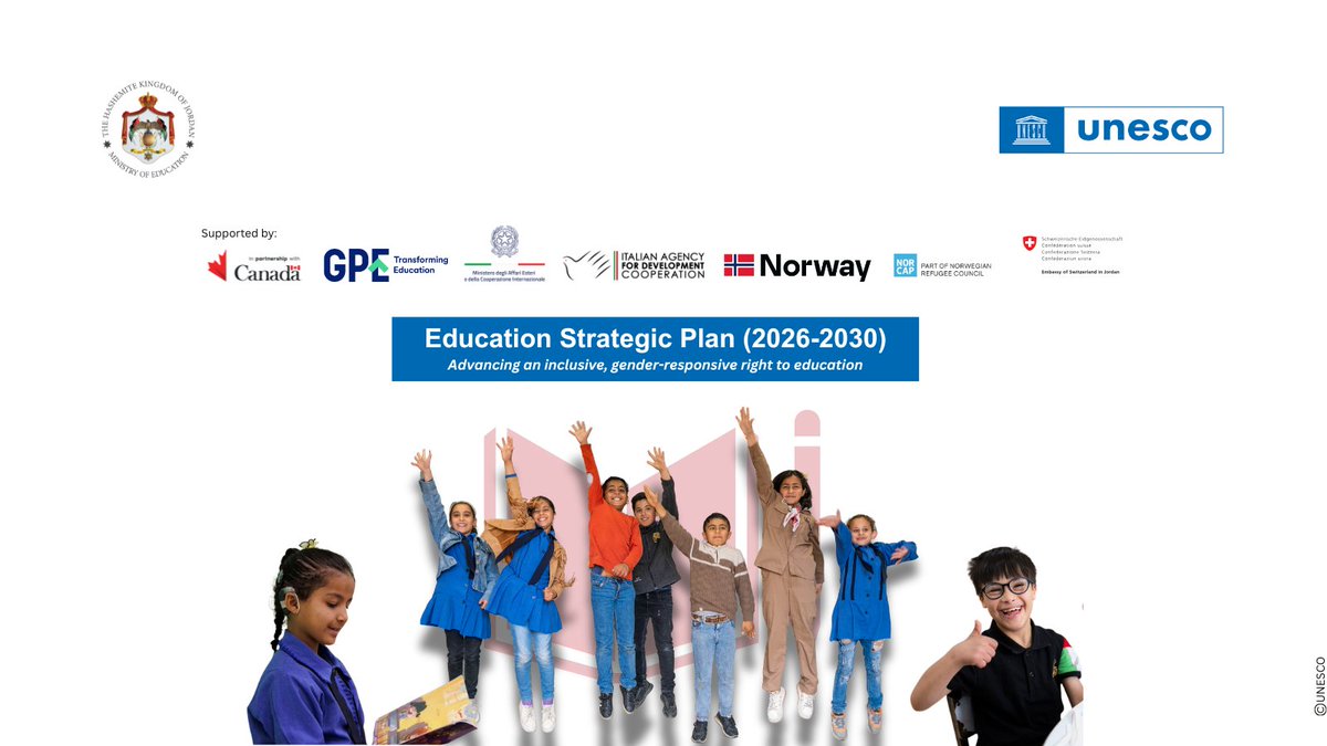 UNESCOJordan's tweet image. UNESCO &amp;amp; the Ministry of Education mark a new milestone in nationally led education reform. 
Stay tuned.
#ESP2030 #Jordan #EducationReform
@edugovjo @CanEmbJordan @GPforEducation @ItalyinJordan @AicsAmman @NorwayInJordan @NORCAPweb &amp;amp; Switzerland
🇯🇴🇺🇳
