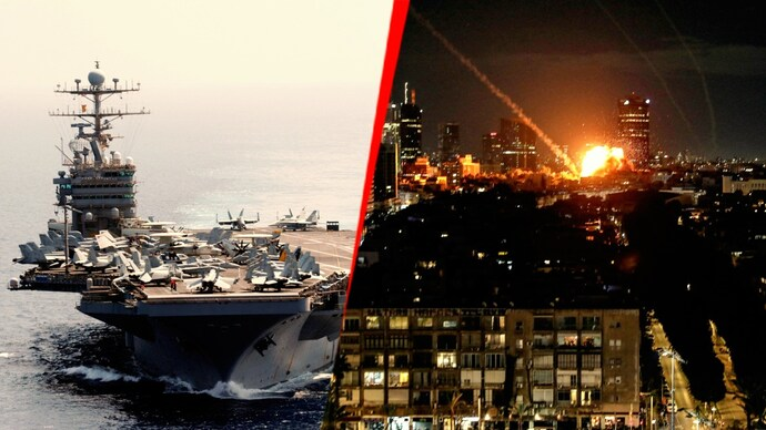 𝐈𝐫𝐚𝐧 𝐚𝐭𝐭𝐚𝐜𝐤𝐬 𝐔𝐒 𝐚𝐢𝐫𝐜𝐫𝐚𝐟𝐭 𝐜𝐚𝐫𝐫𝐢𝐞𝐫, 𝐛𝐨𝐦𝐛𝐬  𝐈𝐬𝐫𝐚𝐞𝐥, 𝐧𝐞𝐢𝐠𝐡𝐛𝐨𝐮𝐫𝐬 𝐨𝐯𝐞𝐫 𝐊𝐡𝐚𝐦𝐞𝐧𝐞𝐢 𝐤𝐢𝐥𝐥𝐢𝐧𝐠  The #US-#Israeli strikes that killed #Iran's Supreme Leader have triggered  #Tehran's missile ...